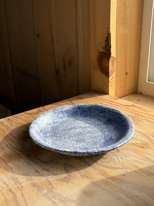Blue Speckled Pie Dish